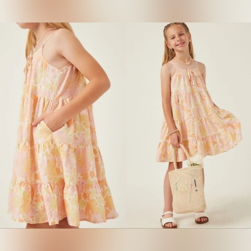 Hayden Girl Floral Tiered Dress